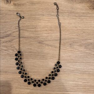 J. Crew Black and Gold Statement Necklace